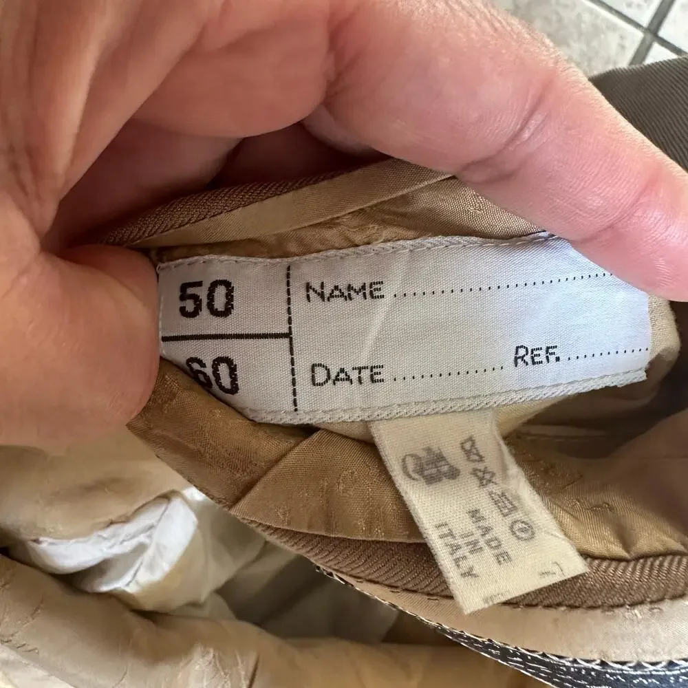 Brioni Battaglia Sports Coat Blazer 2 Button Jacket Tan Made In Italy‎